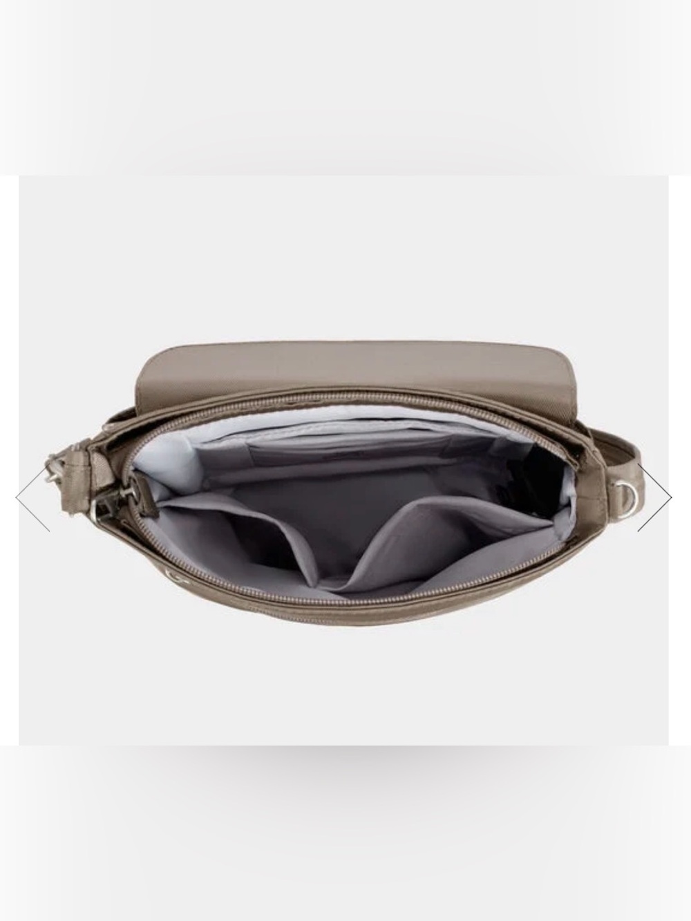 Travelon Anti-Theft Classic Muni Shoulder Bag. Hazelnut. - Picture 12 of 16